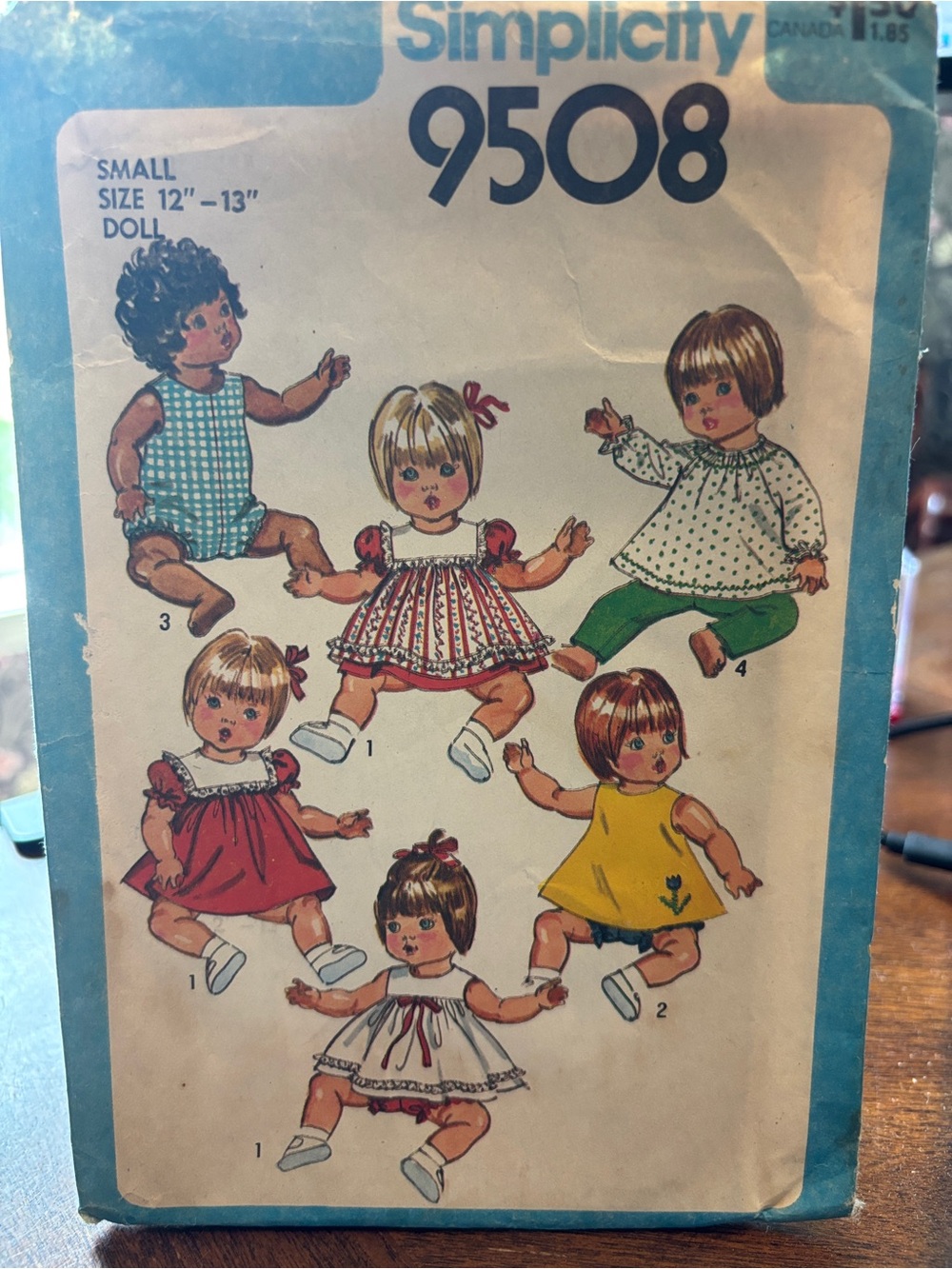 Simplicity Sewing Pattern Packet in Blue and Cream